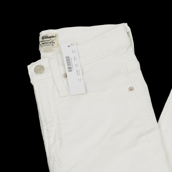 New JCREW Size 24 10" Highest-Rise Toothpick Jeans in White With Cut Hems H7826 - Picture 3 of 4